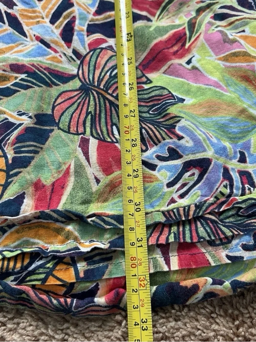 C&C CA Linen Shift Dress Medium Colorful Bold Tropical Resort Beach Cottage Vaca - Picture 11 of 11